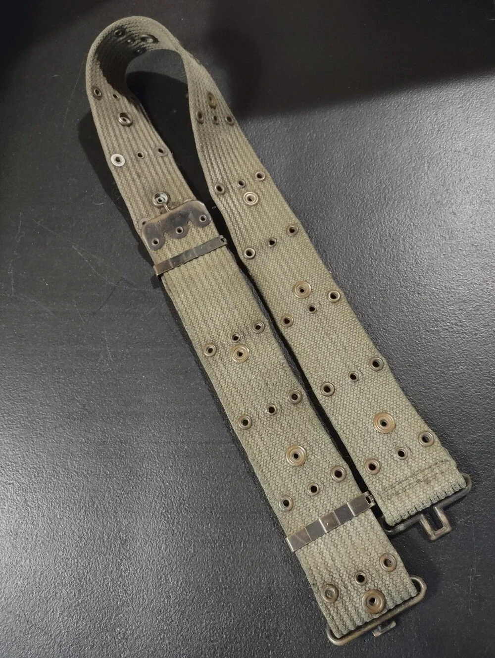 Men's Olive Green Canvas Utility Belt Or Bag Strap - Adjustable Military Style